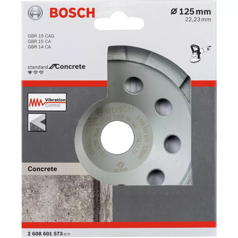 Teemanttassiketas Bosch 2608601573 125 mm läbimõõt, 22,23 mm ava betoonile