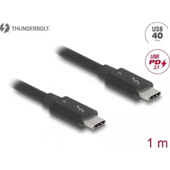 DeLOCK Thunderbolt 4 kaabel 40 Gbps PD 3.1 240 W 1 m must