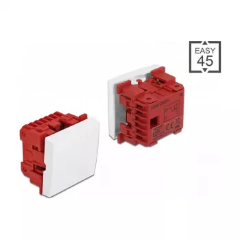 Lüliti DELOCK Easy 45 1P Valge, 250 V AC, 10 A, 45×45×37 mm
