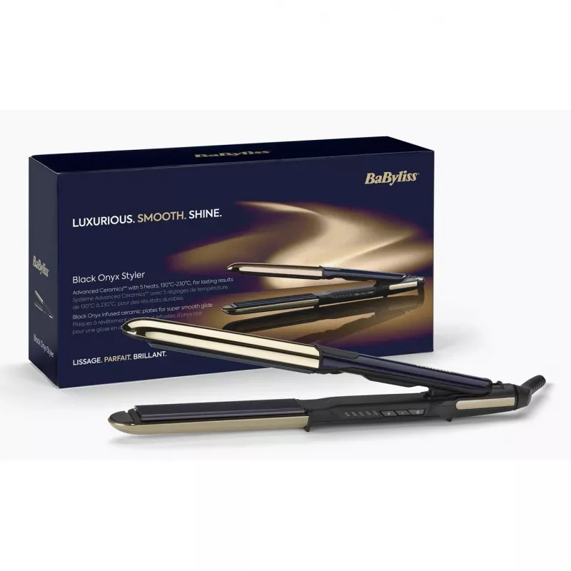 Sirgendusraud BABYLISS ST484E — keraamilised plaadid, Warm tehnoloogia, 230 V, 3,3 m juhe, must/kuldne