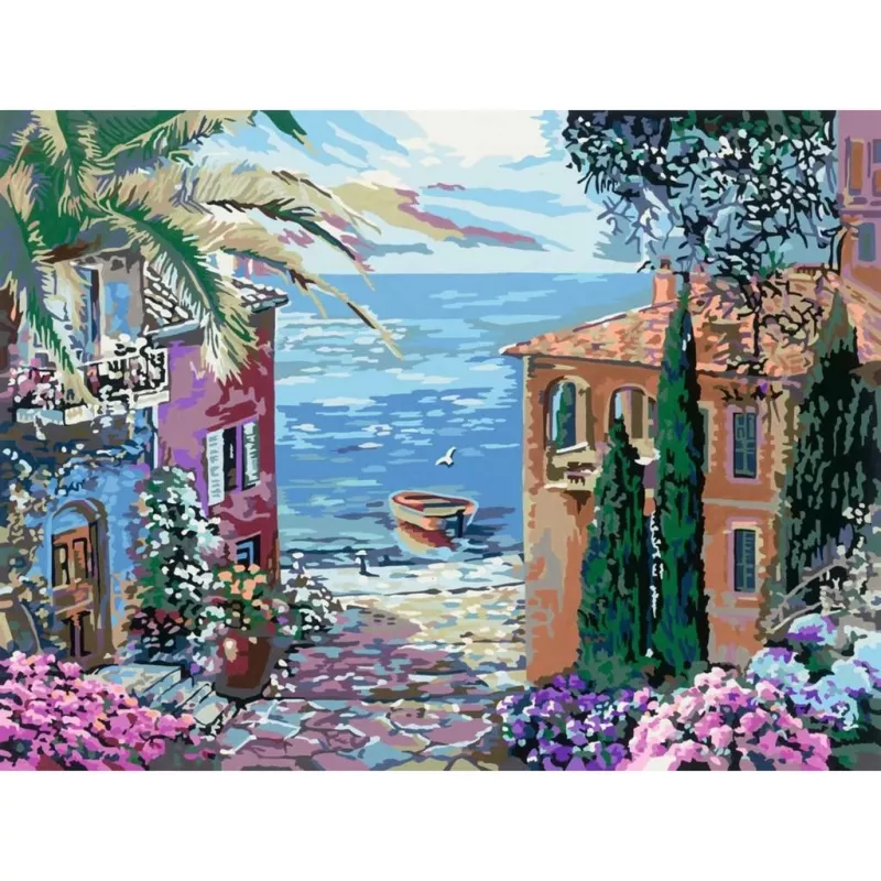 Ravensburger maalikomplekt CreArt Vahemere maastik 23913 — numbrimaali komplekt