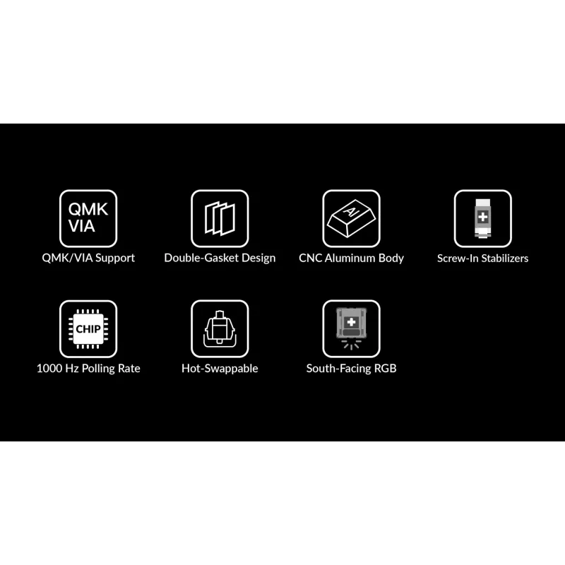 Numeric Keypad Keychron Q0+ Barebone Q0L-B3 — Alumiiniumraam, kiirvahetatav, sinine