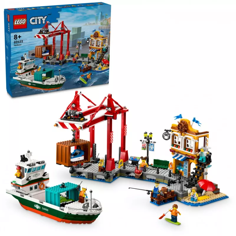 LEGO CITY 60422 Rannasadam ja kaubalaev