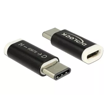 Delock - USB-adapter - 24 pin USB-C (M) to Micro-USB Type B (W) - USB 3,1 - Must (65678)