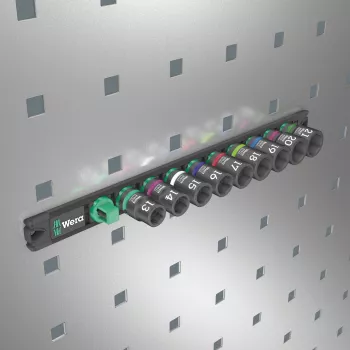 Padrunipeade komplekt Wera 1/2 tolli magnetriba 9 osa löökvõtmetele