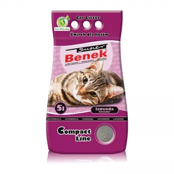 Klompiv kassiliiv super benek Certech Super Benek Compact Lavender 5 L — bentoniit, kiiresti imav, mittetolmu tekitav