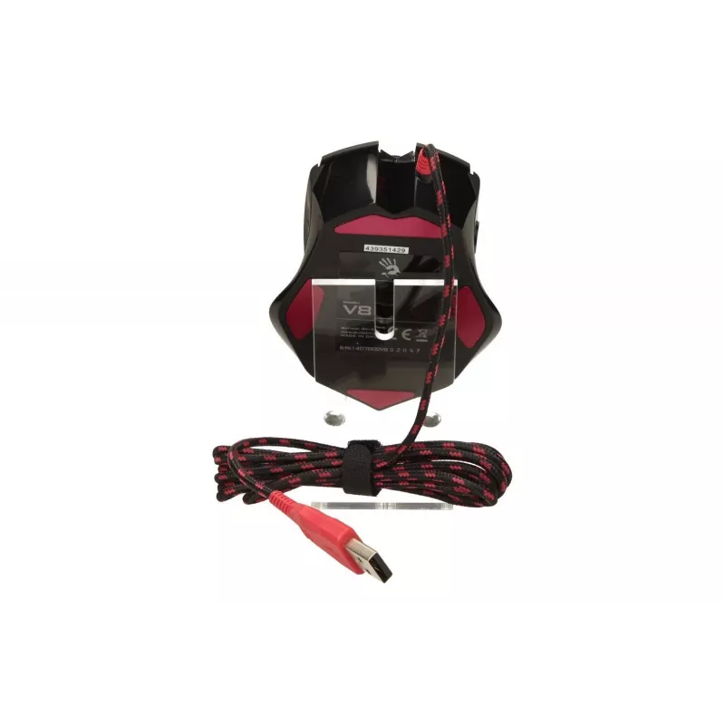 Mängurihiir A4Tech Bloody V8m — 3200 DPI, 8 nuppu, V-Track optiline, USB Type-A, must