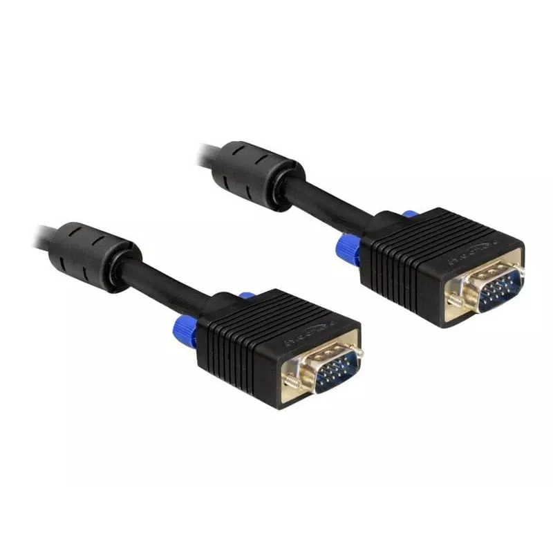 VGA-kaabel DeLOCK 5 m, VGA (D-Sub) Must, 82559