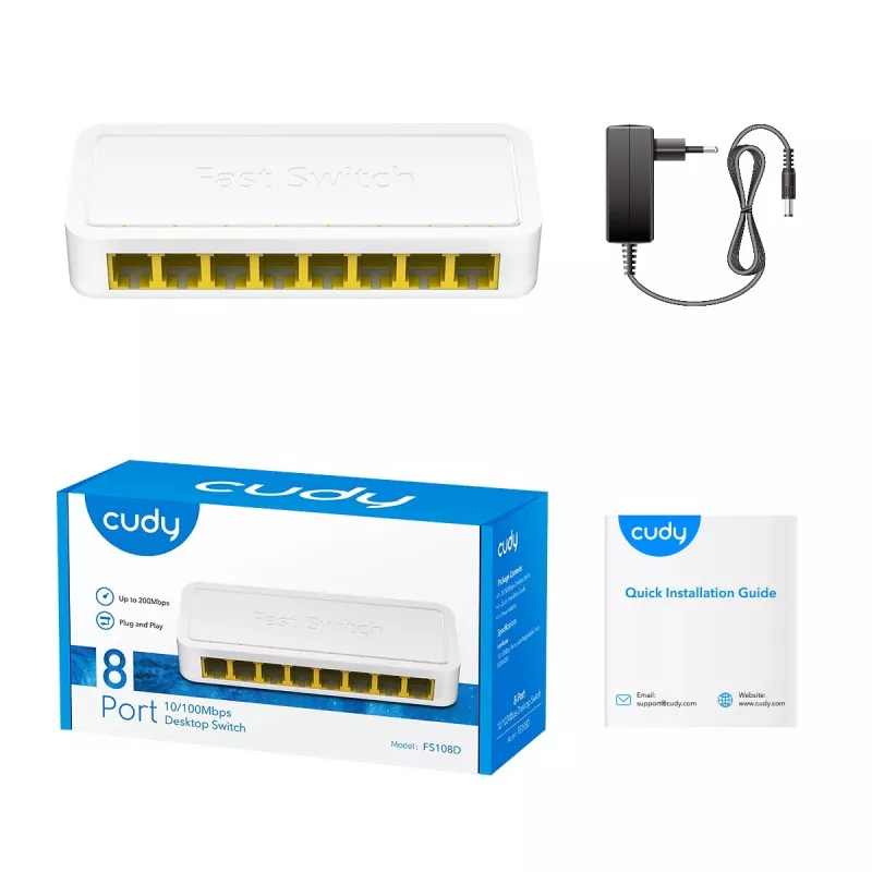 Võrgukommutaator Cudy FS108D Fast Ethernet 10/100