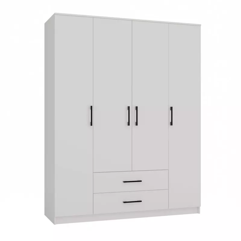 Topeshop ROMANA 160 BIEL KPLB bedroom wardrobe/closet 11 shelves 4 uks(s) valge
