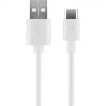 Wentronic 59130 2m USB A USB C isane isane Valge USB-kaabel (59130)