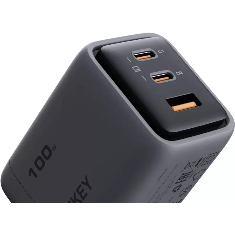 Comet Mix 3 seinalaadija PA-C5 3xUSB (2xUSB-C ja 1xUSB-A) 100W 5A QC5.0 PD3.0 AFC PPS FCP SCP