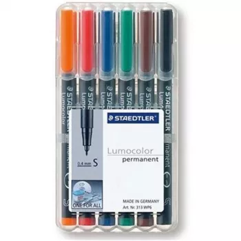 Püsiv marker Staedtler 313 WP6 Must Sinine Pruun Roheline Oranž Punane