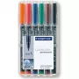 Püsiv marker Staedtler 313 WP6 Must Sinine Pruun Roheline Oranž Punane