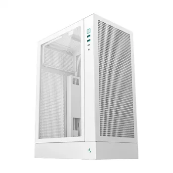 DeepCool CH170 PLUS WH Midi Tower arvutikorpus — valge, karastatud klaas, toetab micro ATX/mini-ITX, GPU kuni 34,2 cm, CPU jahuti kõrgus 164 mm