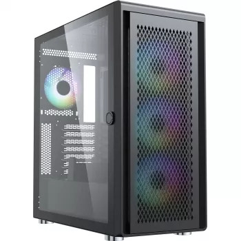 PC korpus Silentware Air 100 Must — kesk-torni ATX-ühilduv korpus, must viimistlus