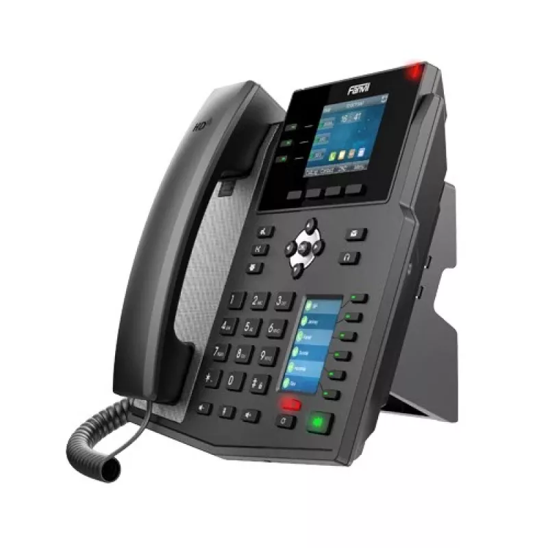 IP-telefon Fanvil X4U must 12 liini LCD Wi-Fi juhtmega telefonitoru