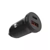 Autolaadija FIXED FIXCC20N-CU-BK — USB-C ja USB-A pesad, 20W väljund, kompaktne sõidukisisene adapter