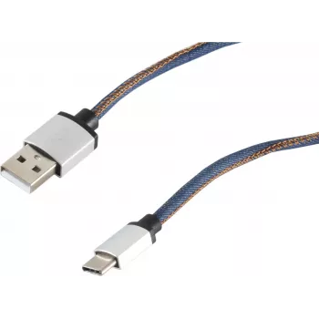 USB-kaabel S/CONN 14-50030 USB 2.0 2 m USB A USB C sinine