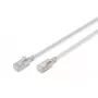 õhuke patch cord DIGITUS CAT6A F-FTP, 7 m, hall, RJ-45–RJ-45, 10 Gbit/s