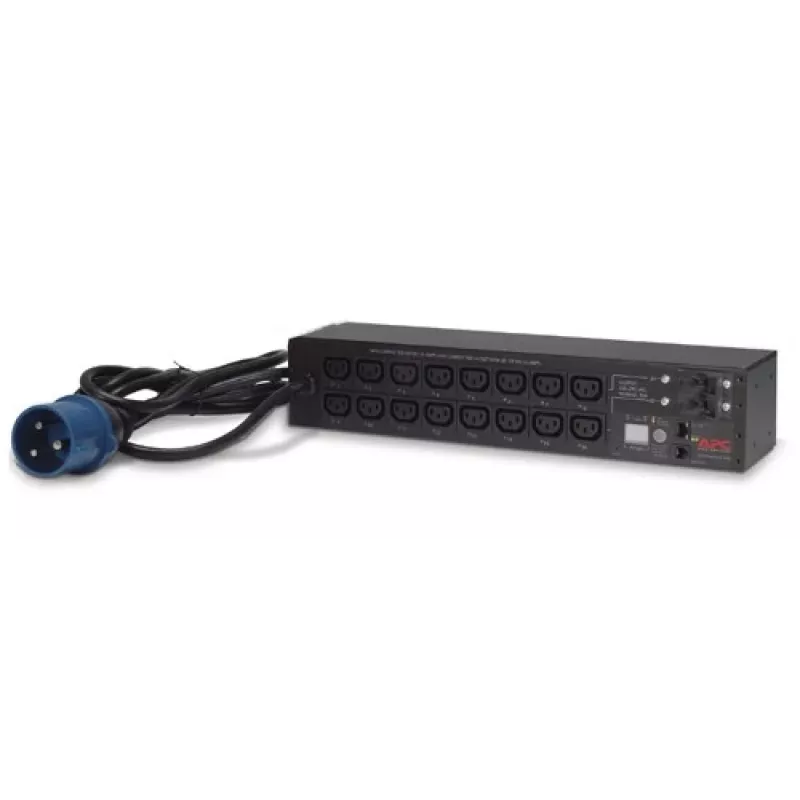 Toitejaotuse seade APC AP7922B — 16 C13 pistikupesa, mõõdetud ja lülitatav PDU, 2U, 200–230 V, 32 A, 3.05 m kaabel, must