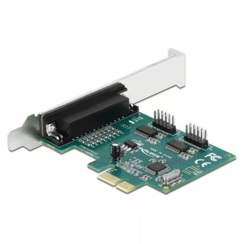 DeLOCK - Adapter Parallel/Serial - PCIe 1.1 Low-Profile - paralleel x 1 + jada x 2 (90413)