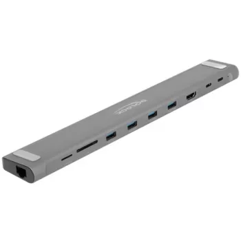 DeLOCK USB USB-C Õhuke Dokkimisjaam 4K HDMI USB 3.2 Gen 1 LAN SD PD 3.0