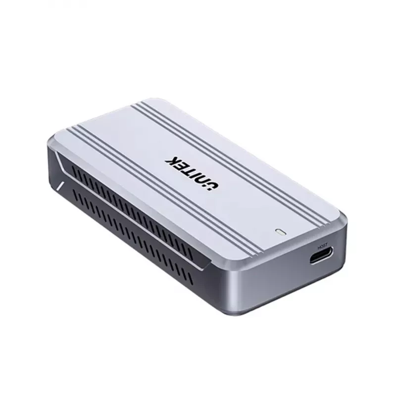 SSD-korpus Unitek S1242AGY01-EU USB4 40Gbps, M.2 NVMe, kuni 8TB, alumiinium/plast, aktiivjahutus