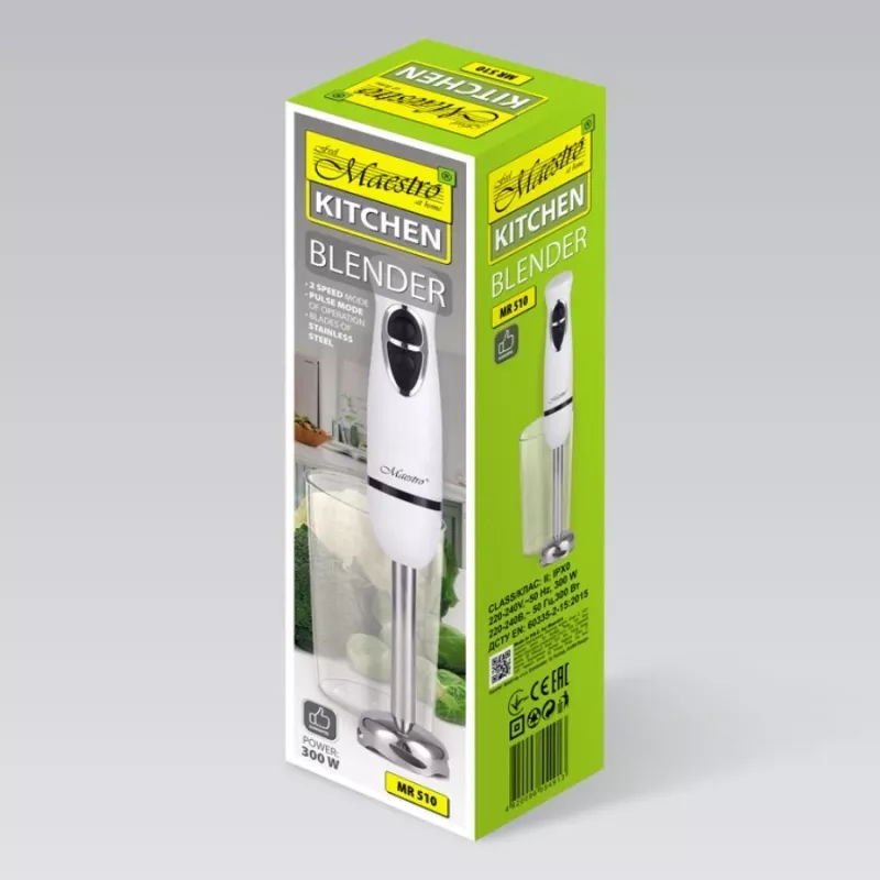 Feel-Maestro MR510 blender Küpsetusblender Must, Valge 300 W