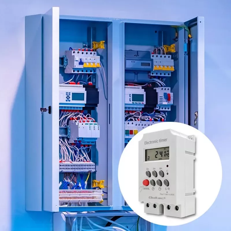 DIN-liistule paigaldatav elektrooniline taimer QOLTEC PC0629 — 24 V toide, 16 A väljund