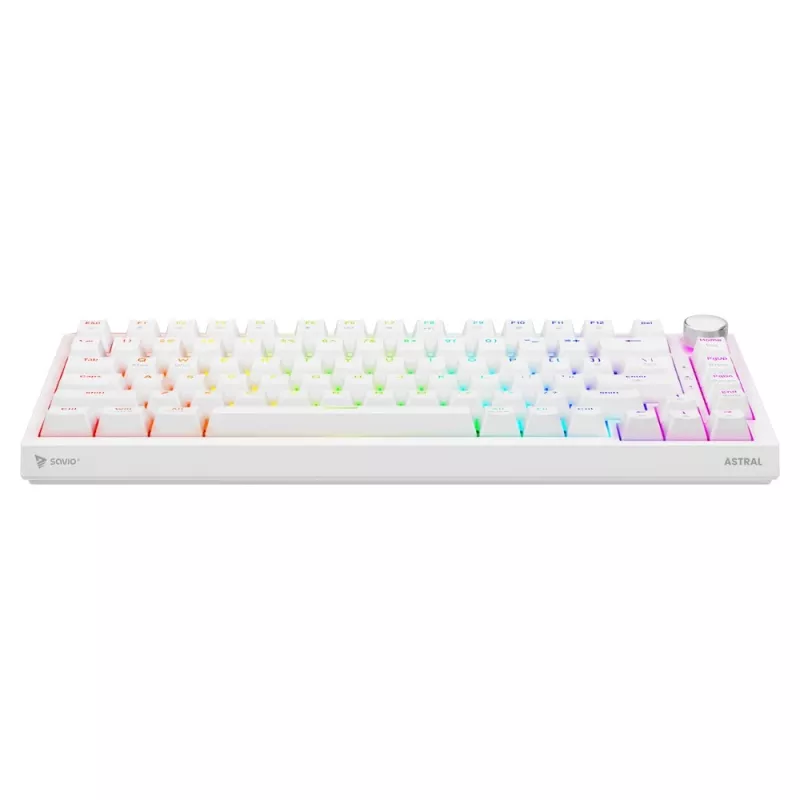 Savio ASTRAL WHITE JADE klaviatuur mängudele USB QWERTY US International
