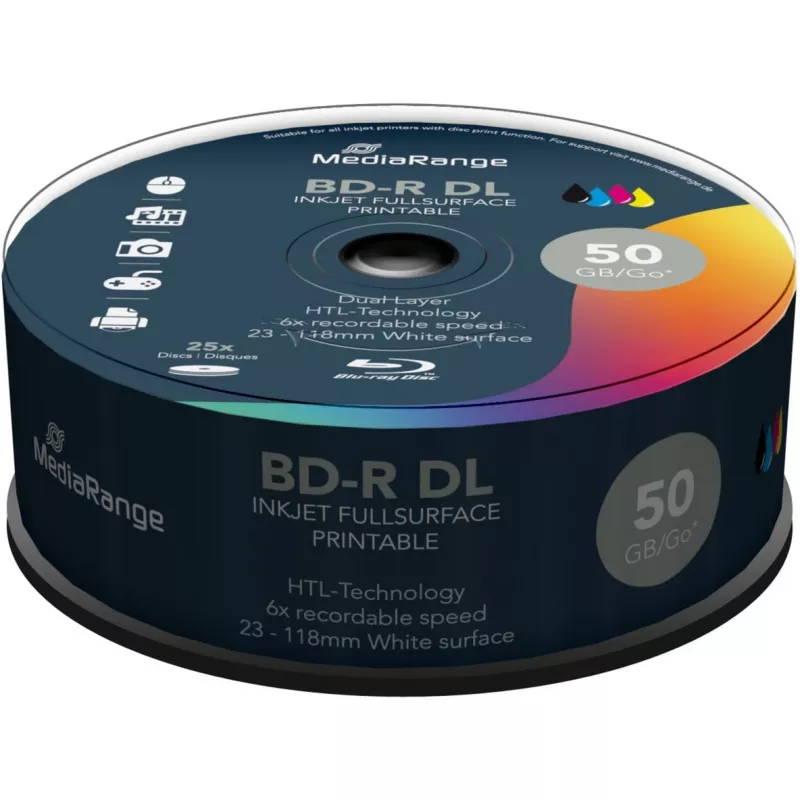 BD-R DL MediaRange MR510 50 GB 25 tk