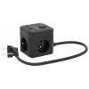 Pistikupesajagaja Kerg SMART – 3 vahelduvvoolu pistikupesa tüüp F koos 3 USB-ga (2×A + 1×C), 1,5 m kaabel, 16A 230V, must
