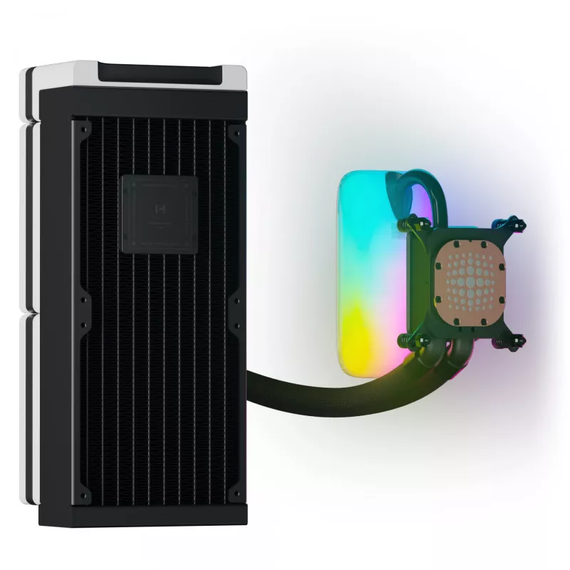 HYTE THICC Q60 Processor vedelikjahutuskomplekt 12 cm Must, Valge 2 tk