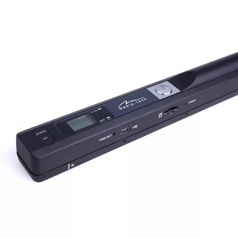 Pliiats-skanner MEDIA-TECH MT4090, must, LED-ekraan, USB 2.0, MicroSD, AAA patarei