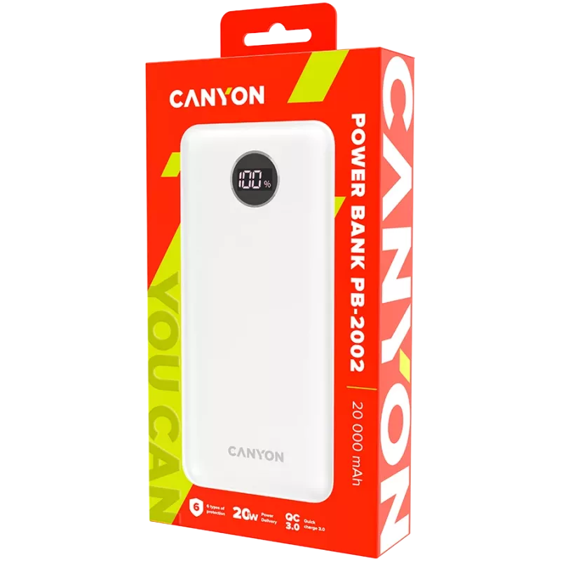 Kaasaskantav laadija Canyon PB-2002 20000 mAh