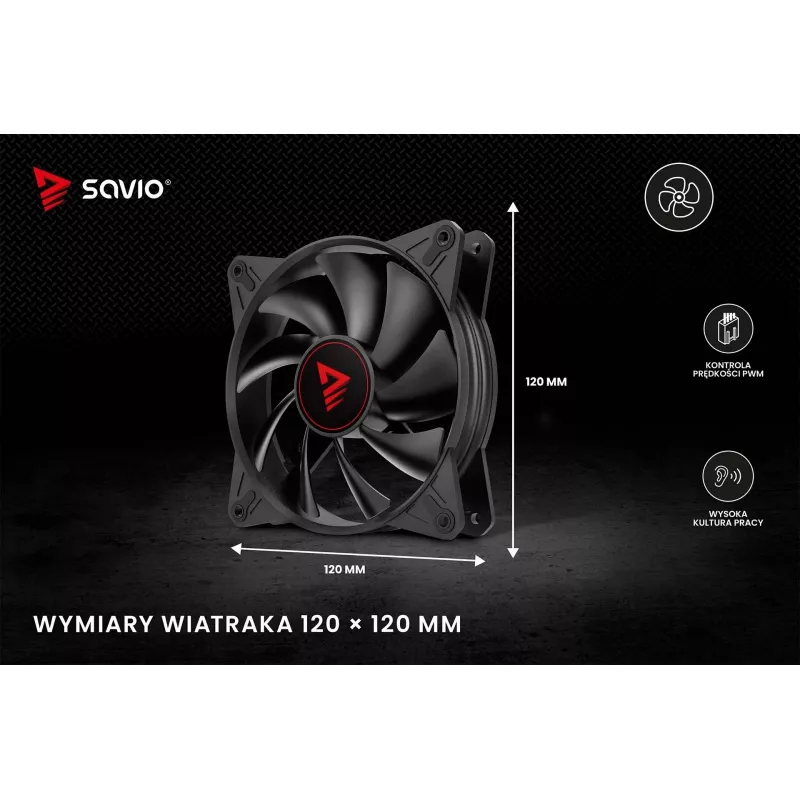 SAVIO SAVGBLADE 120mm PWM korpusventilaator