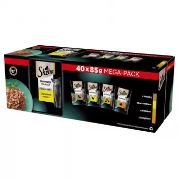 SHEBA Delicacy linnulihamaitselised želees - märg kassitoit - 40x85 g