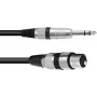 XLR-6,3 mm adapterkaabel Omnitronic 30225180 — 1x XLR emane 1x 6,3 mm pistikupesale, 0,9 m