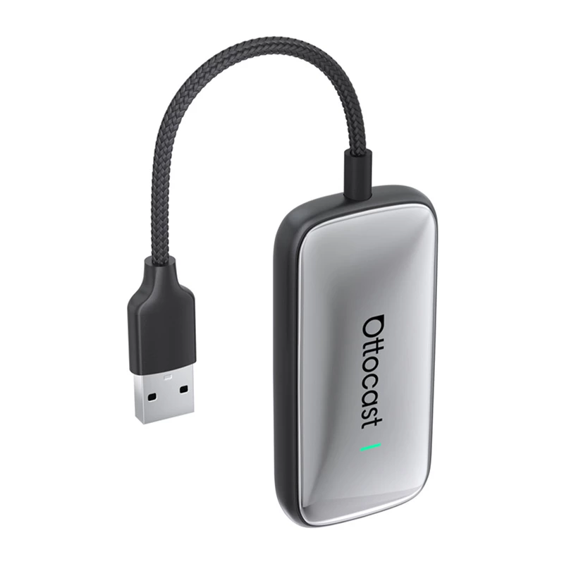Juhtmevaba adapter Ottocast Play2Video CA515-T CarPlay ja Android Auto jaoks