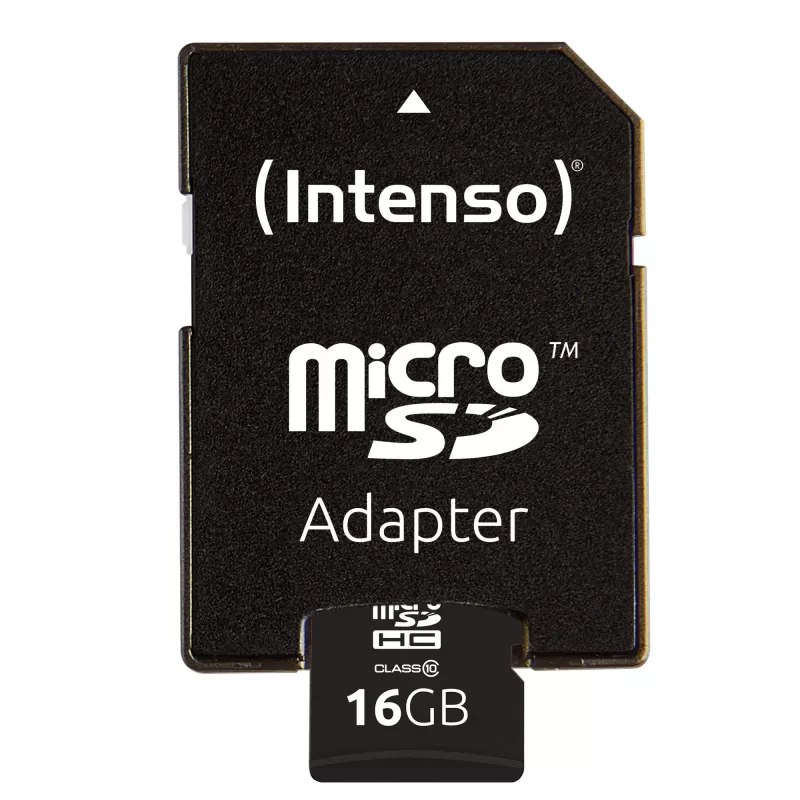 MÄLU MICRO SDHC 16GB C10/W/ADAPTER 3413470 INTENSO