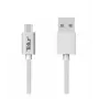 USB-Micro USB andmekaabel Tellur Nylon Braided 1 m Hõbedane