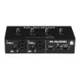 M-Audio M-Track Duo heliliides — USB 2 sisse/2 välja, 16-bit/48 kHz, 1x XLR/TS kombosisend, 1x instrumendisisend, fantoom 48V