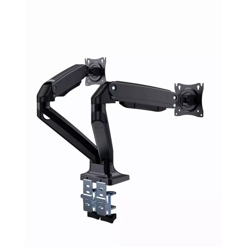 Monitorialuse alus GEMBIRD MA-DA2-03 kuni 35-tollistele ekraanidele, klamber, VESA 75x75–100x100, 20 kg, must, kahe ekraani tugi