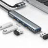 USB-jaotur QOLTEC 53792, USB-C 3.1 4-pordiline (USB 3.0 x1, USB 2.0 x3)