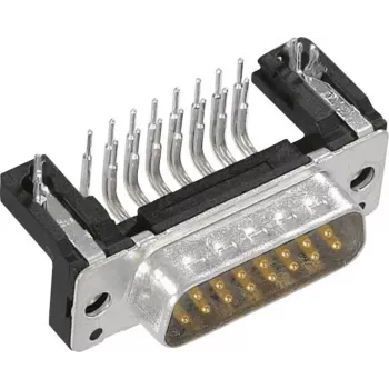 Harting D-SUB korpus, pooluste arv: 15, plast, 45°, hall, 09 67 015 0573, 1 tk (09 67 015 0573)