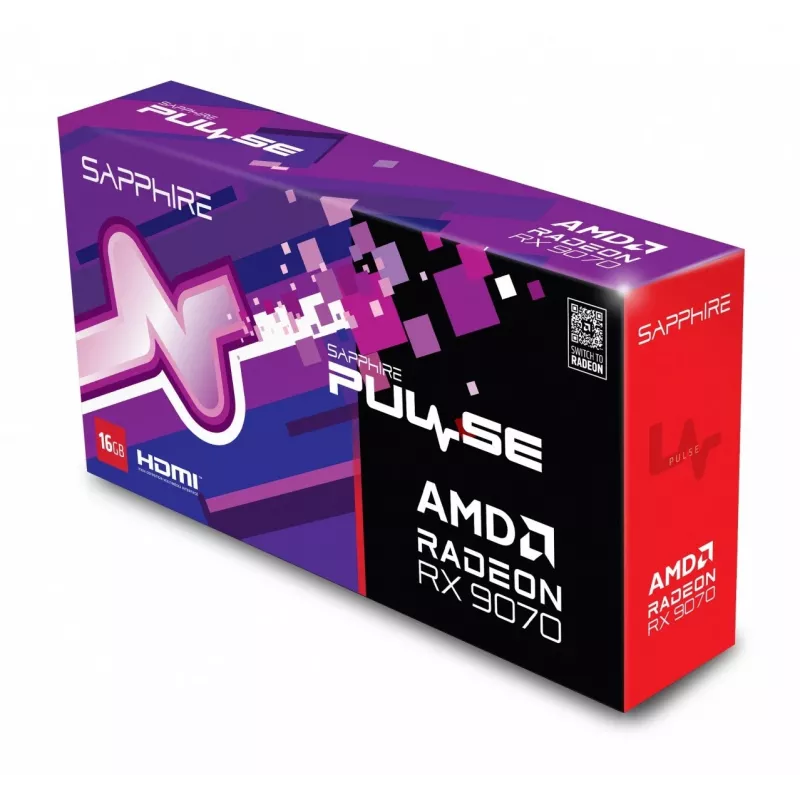 SAPPHIRE PULSE Radeon RX 9070 16GB GDDR6 Graafikakaart