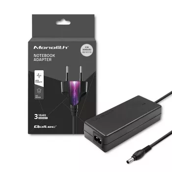 Qoltec 50015.60W toiteadapter Samsungile | 60W | 19V | 3,15A | 5,5*3,5+pin | +toitekaabel