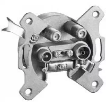 Wentronic Goobay 4-auguga antennipistikupesa, 2dB - läbiv- või otsapistikupesa, alalisvoolu läbipääs (67049)