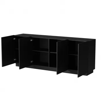 Sahtellkapp Cama LIVERTI 2000x420x780 mm, must, puitlaastkarkass, 16 mm